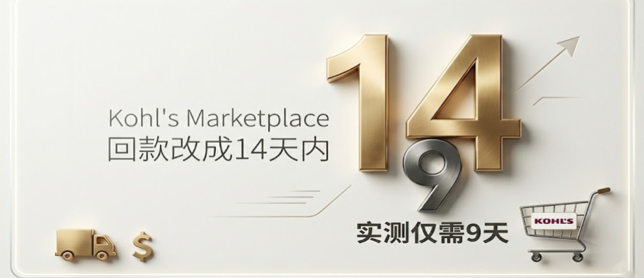注意！Kohl’s Marketplace 回款：14天内到账，实测仅需9天！
